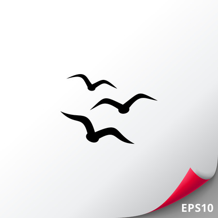 Birds simple iconのイラスト素材