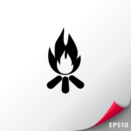 Burning Campfire Iconのイラスト素材