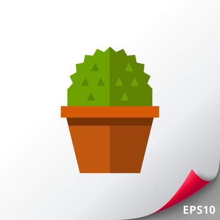 Cactus in flower pot 1のイラスト素材