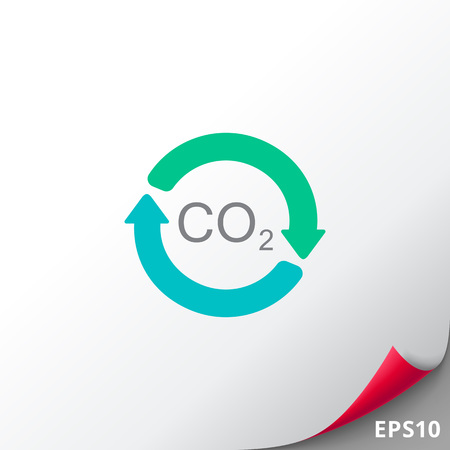 Carbon dioxide cycleのイラスト素材