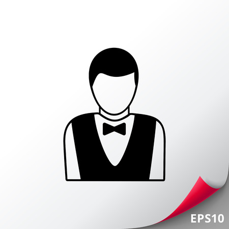 Casino Croupier Iconのイラスト素材