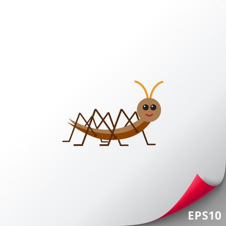 Cartoon locust iconのイラスト素材
