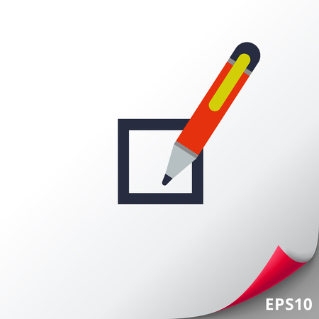 Checkbox and penのイラスト素材