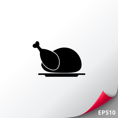Chicken simple iconのイラスト素材