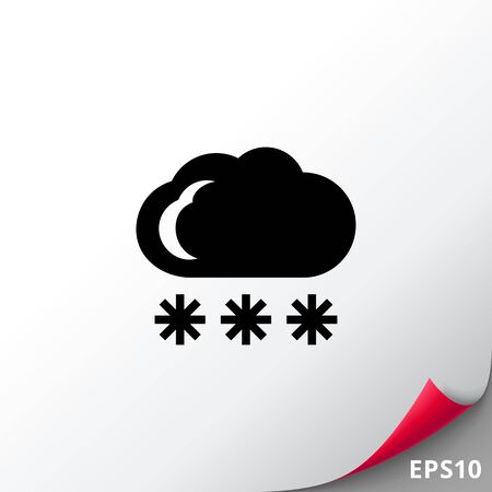 Cloudy with snowのイラスト素材