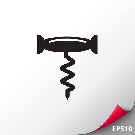 Corkscrew silhouette iconのイラスト素材