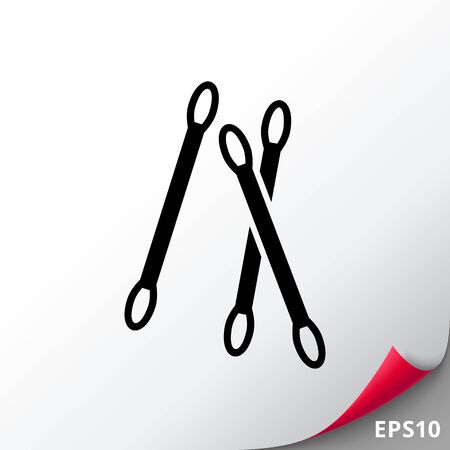 Cotton swabs iconのイラスト素材