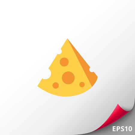 Icon of cut cheese pieceのイラスト素材