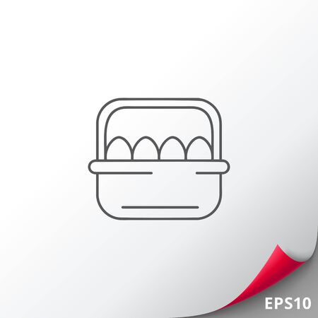 Icon of eggs in basketのイラスト素材