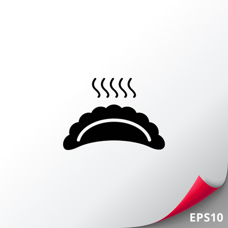 Hot ravioli iconのイラスト素材