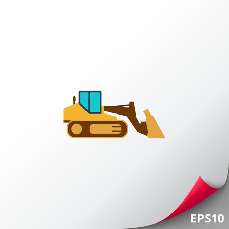 Industrial bulldozer iconのイラスト素材