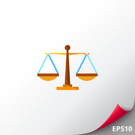 Justice Weighing Scales Iconのイラスト素材