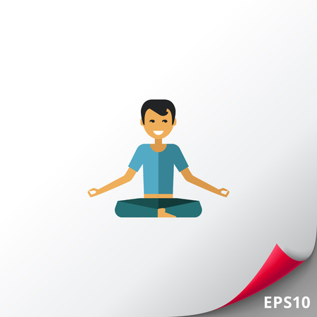 Man doing yoga 4のイラスト素材