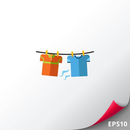 Drying Clothes Concept Iconのイラスト素材