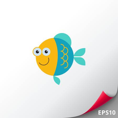 Funny fish iconのイラスト素材