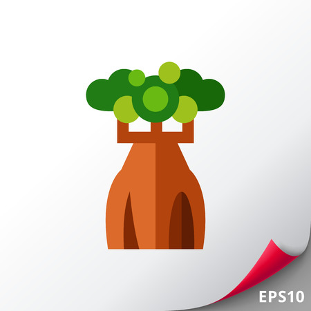 Australian bottle tree iconのイラスト素材