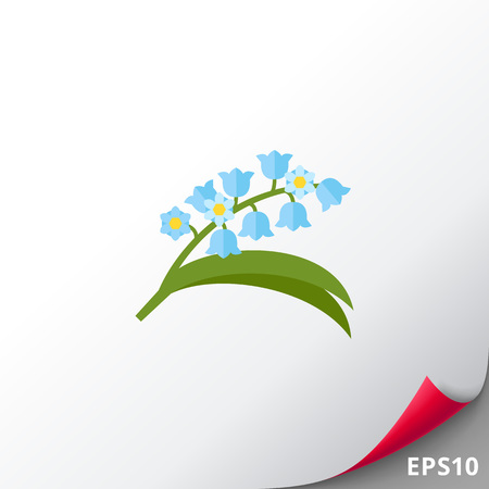 Blooming lily of valley iconのイラスト素材