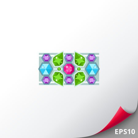 Bracelet with colorful gems vector iconのイラスト素材