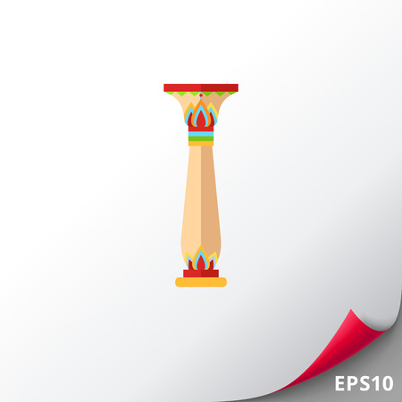Column in Sumerian style vector iconのイラスト素材