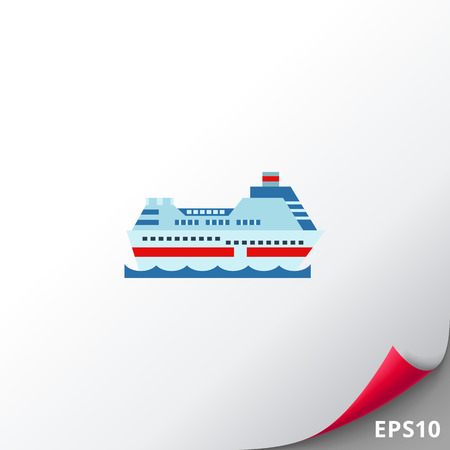 Cruise Ship Iconのイラスト素材