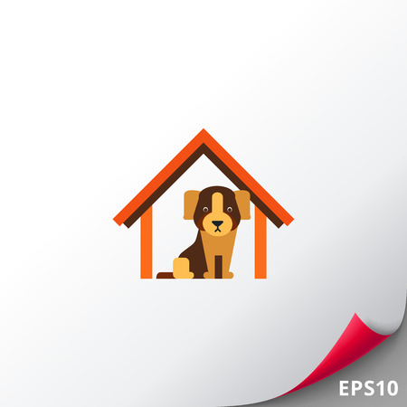 Dog hotel iconのイラスト素材