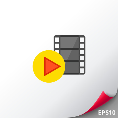 Film media play iconのイラスト素材