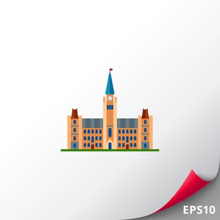 Ottawa parliament hill iconのイラスト素材