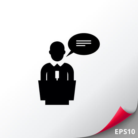 Public speech iconのイラスト素材