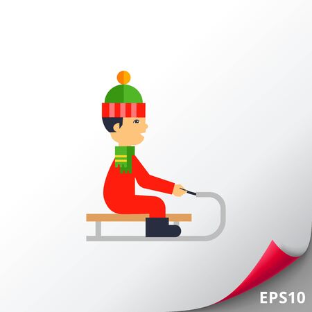 Sledging Vector Iconのイラスト素材