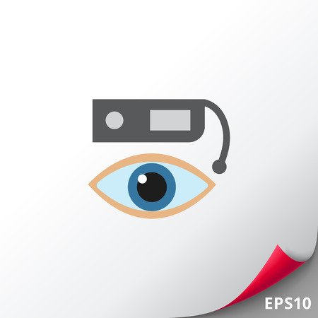 Smart glasses and eyeのイラスト素材