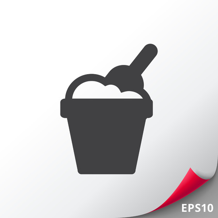 Toy bucket and scoopのイラスト素材