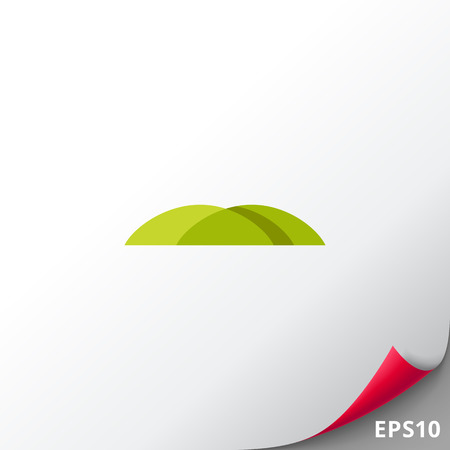 Two Green Hills Iconのイラスト素材