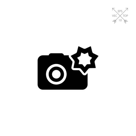 Camera with flashのイラスト素材