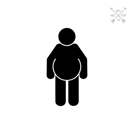 Fat Person Iconのイラスト素材
