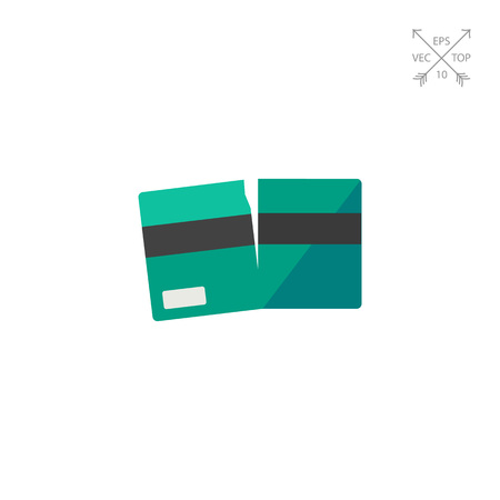 Broken credit card iconのイラスト素材