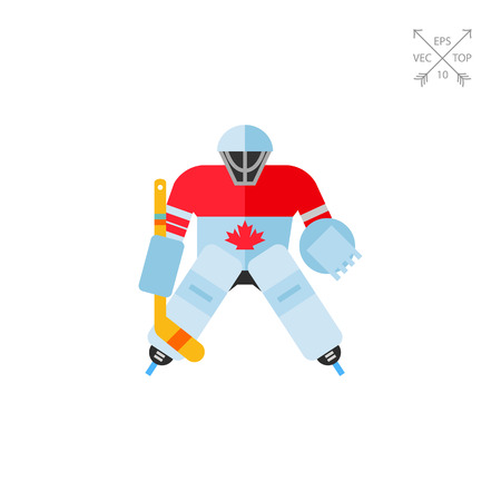 Canada hockey goalie iconのイラスト素材