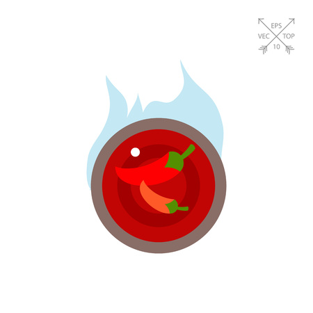Chilli sauce iconのイラスト素材