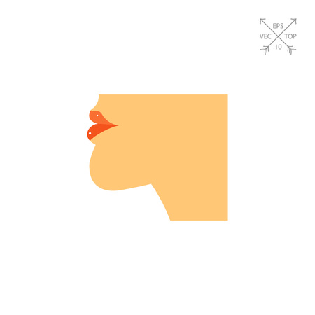 Chin of woman iconのイラスト素材