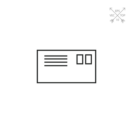 Icon of letter in paper envelopeのイラスト素材