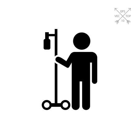 Man with drip bulbのイラスト素材