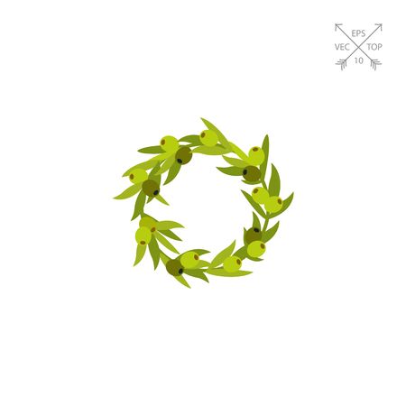 Olive wreath iconのイラスト素材