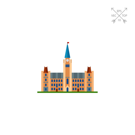 Ottawa parliament hill iconのイラスト素材