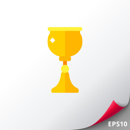 Gold cup for wine iconのイラスト素材
