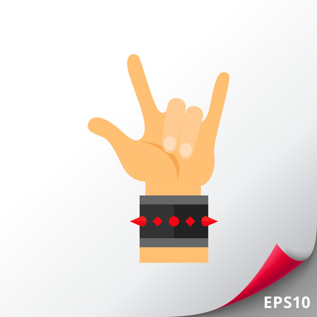 Hand sign rock-n-roll iconのイラスト素材