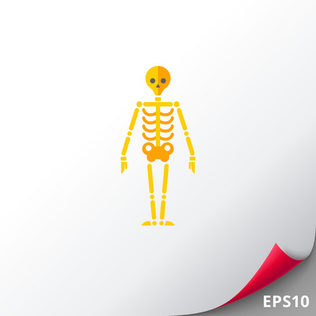 Human skeleton iconのイラスト素材