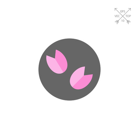 Pig footprint iconのイラスト素材