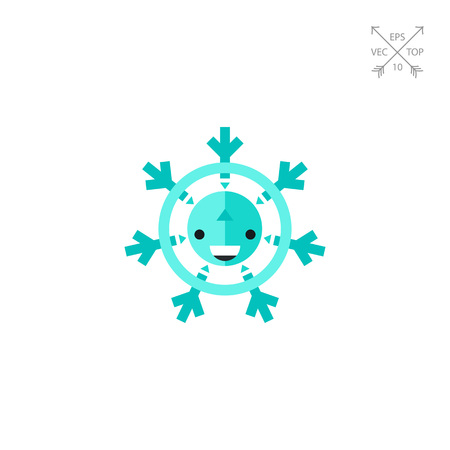 Snowflake Vector Iconのイラスト素材