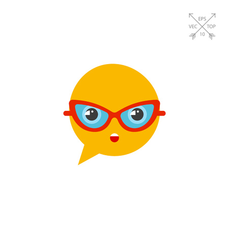 Speech bubble in glasses iconのイラスト素材