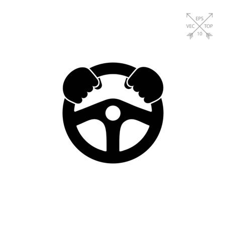 Steering wheel simple iconのイラスト素材