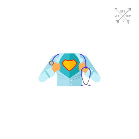 Super doctor iconのイラスト素材